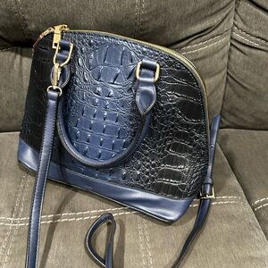 Beautiful blue leather bag
